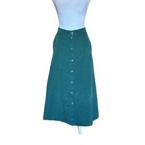 White Stag Vintage Teal Button-Down Women's Skirt